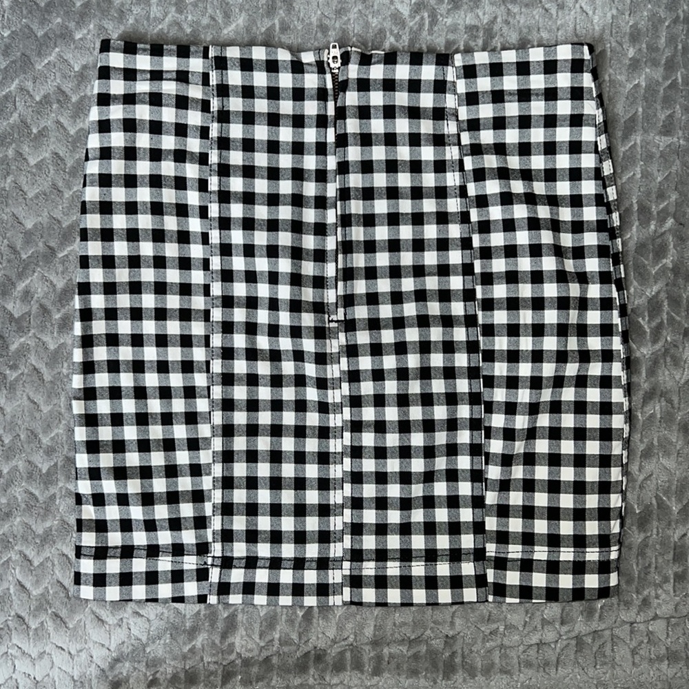 Free People black and white checkered skirt Size 2 - Picture 3 of 3